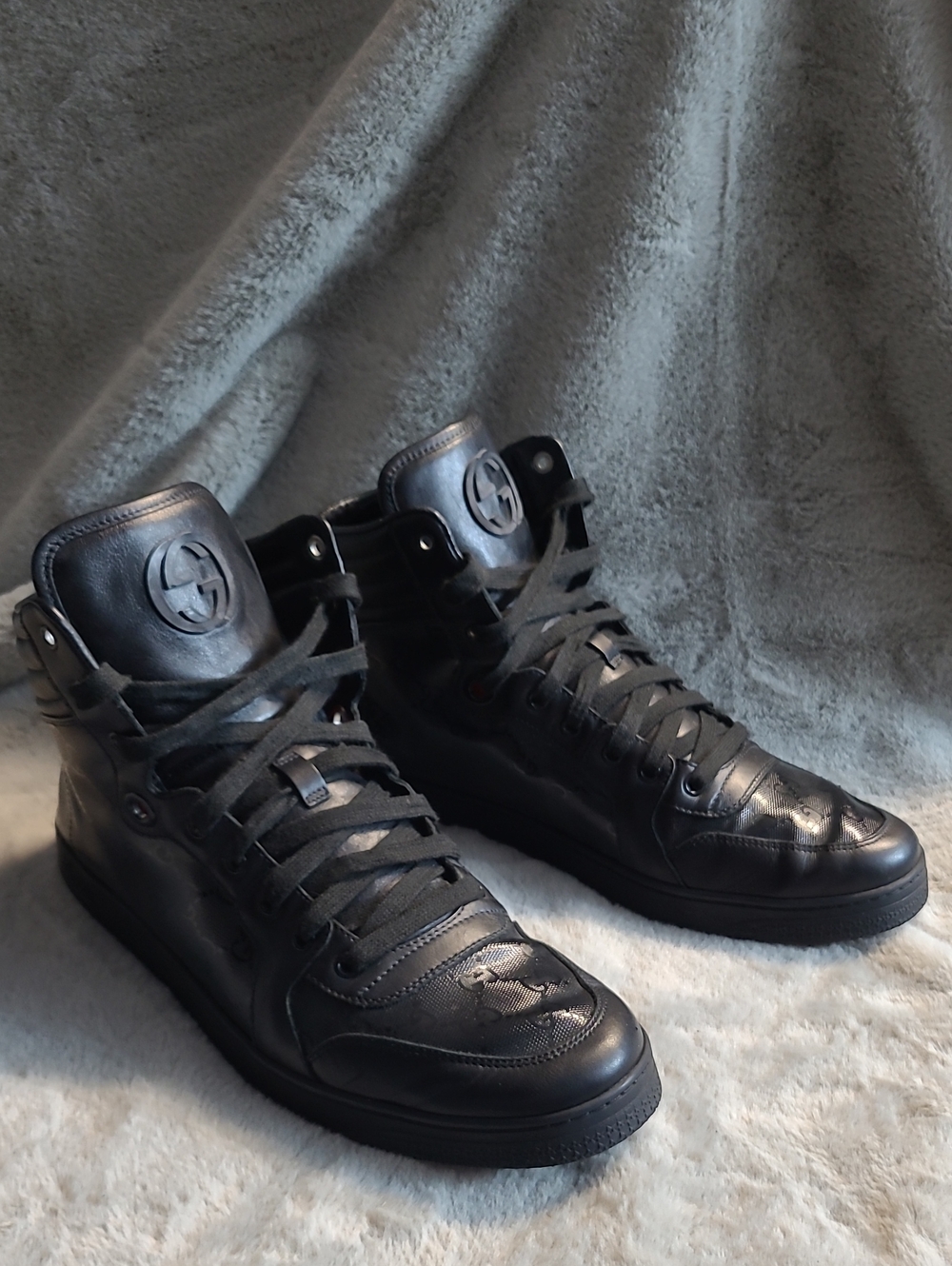 Gucci GG Imprime High Top Sneaker Mens 12